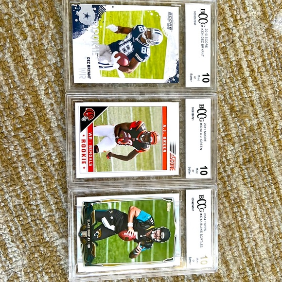 football Other - 3 graded football cards